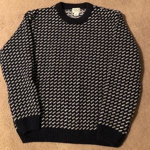 L.L. Bean Norwegian Bird's-Eye Crewneck Sweater